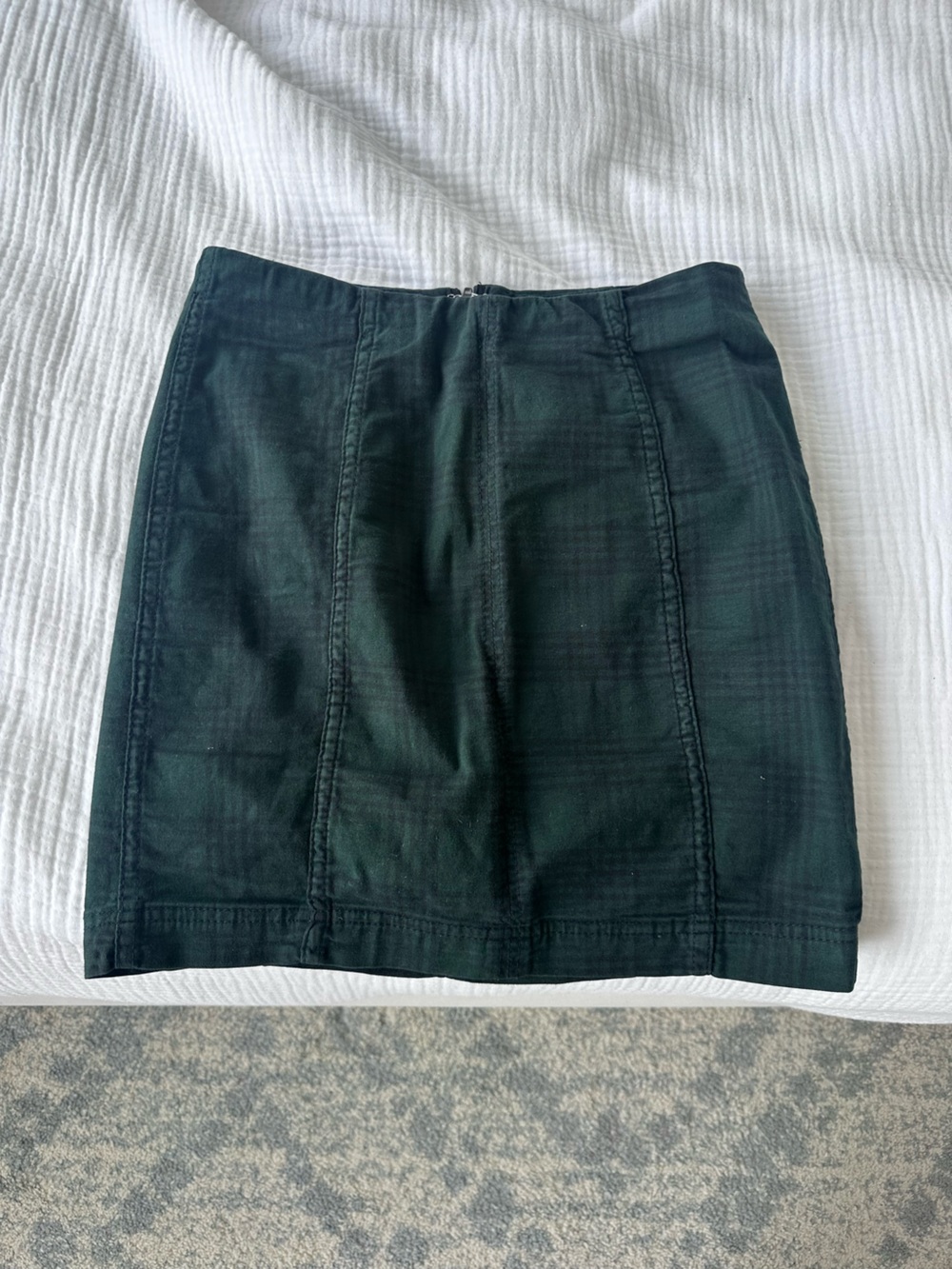 Free People green plaid mini skirt